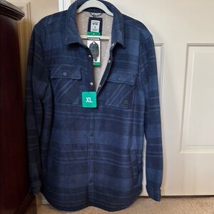 Voyager Navy Blue Lightweight lined flannel jacket